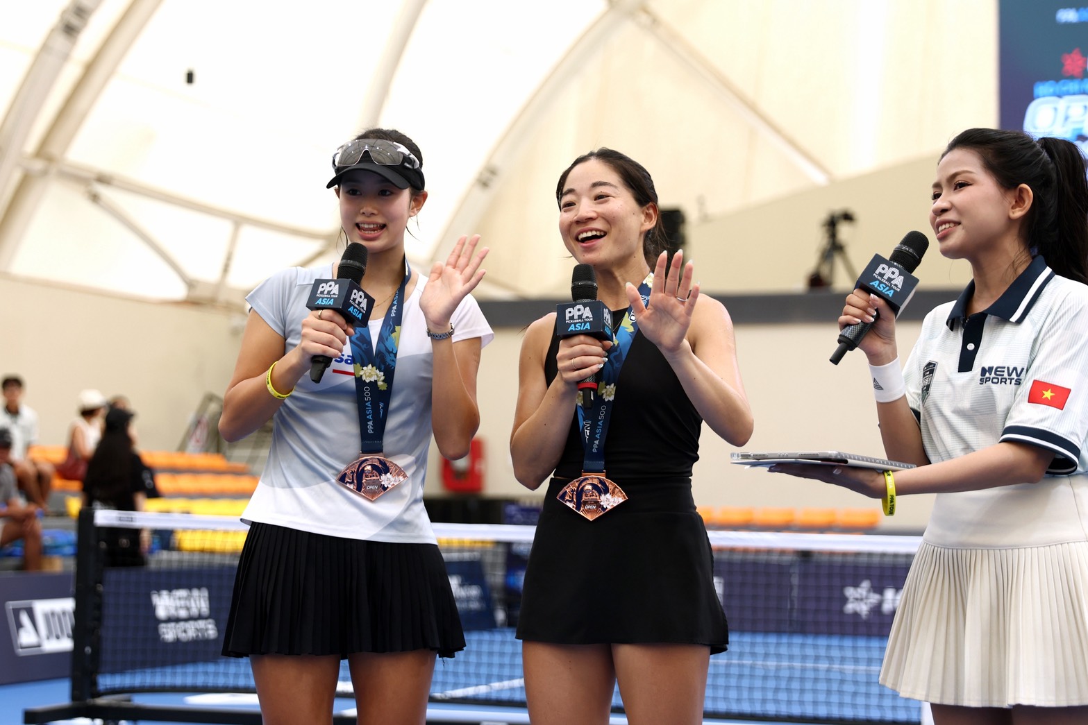 Kei Sawaki & Aiko Yoshitomi celebrate with a fist pump | PPA Asia 500 MB Ho Chi Minh City Open 2026